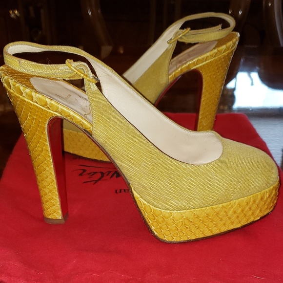 Christian Louboutin Mustard Yellow - Picture 1 of 6